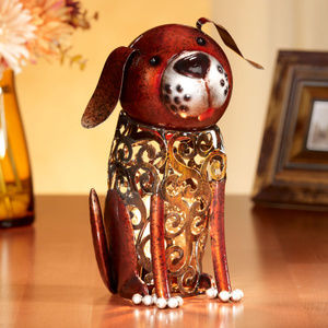 Electric Luminary Dog Figurine Decor 1670 NEW